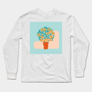 Flowering Decorative Potted Plant Minimal Long Sleeve T-Shirt